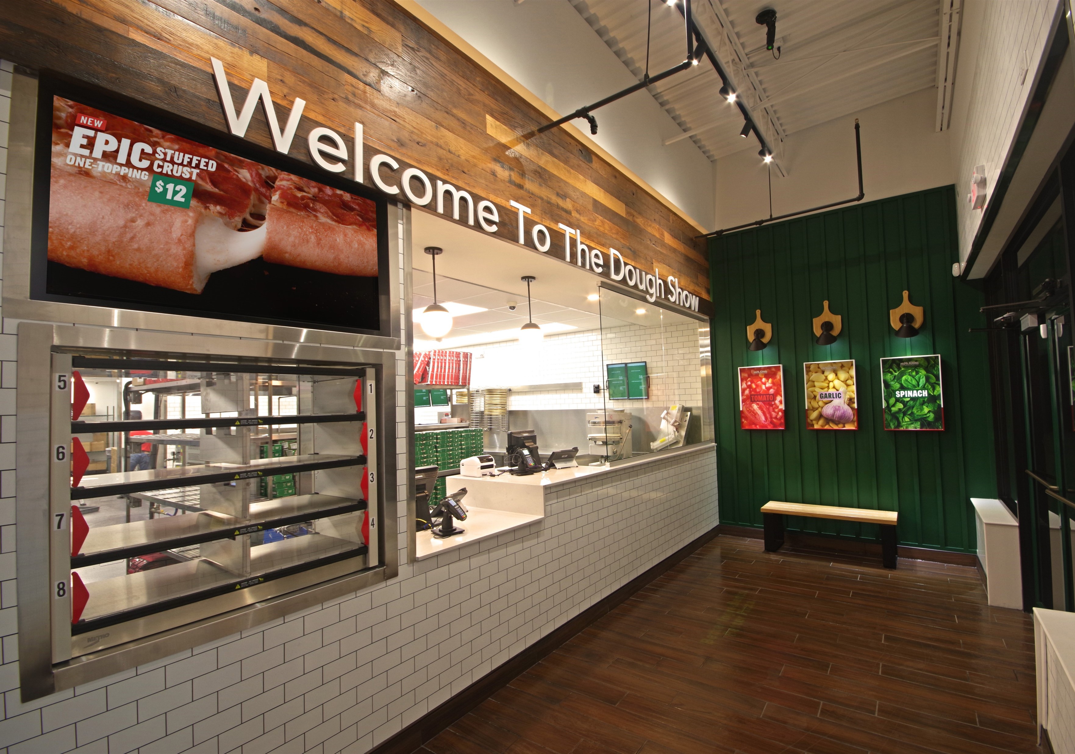 Interior of Papa Johns Restaurant